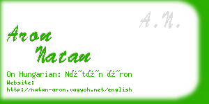 aron natan business card